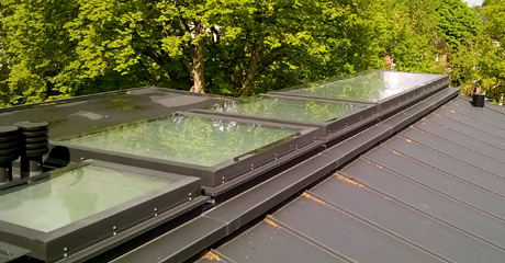 glass for top of roof